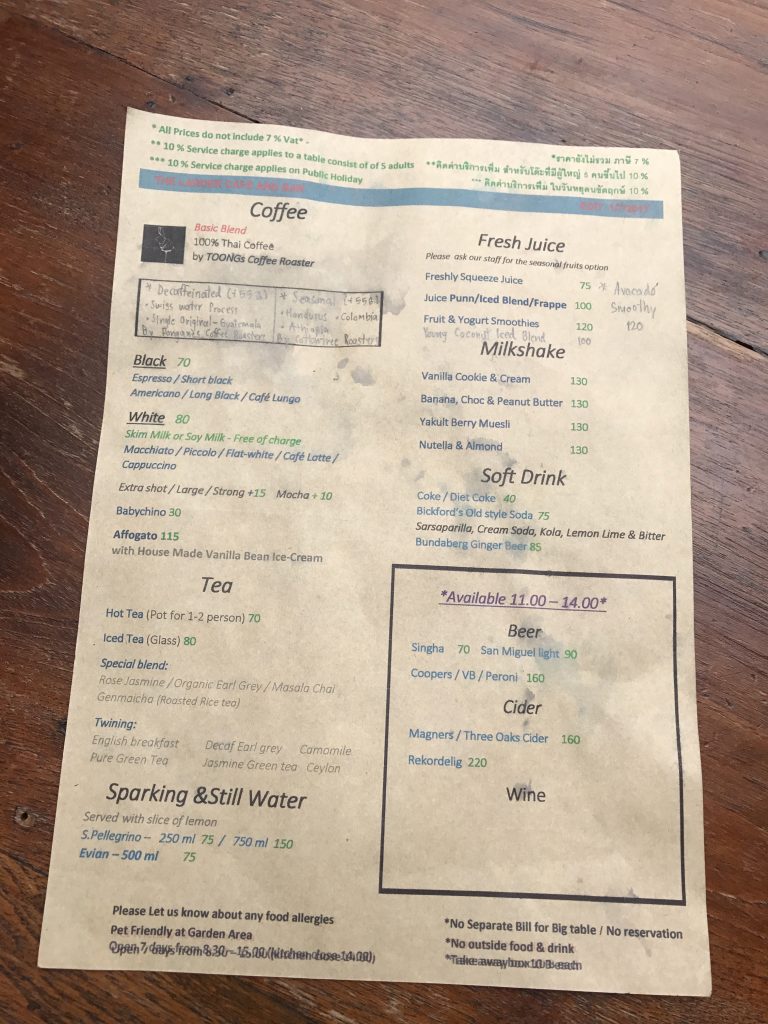 The Larder Cafe & Barのメニュー