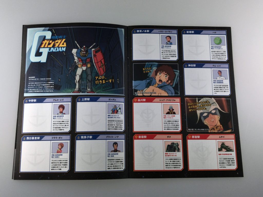 ガンダムスタンプラリーのスタンプ帳の中身