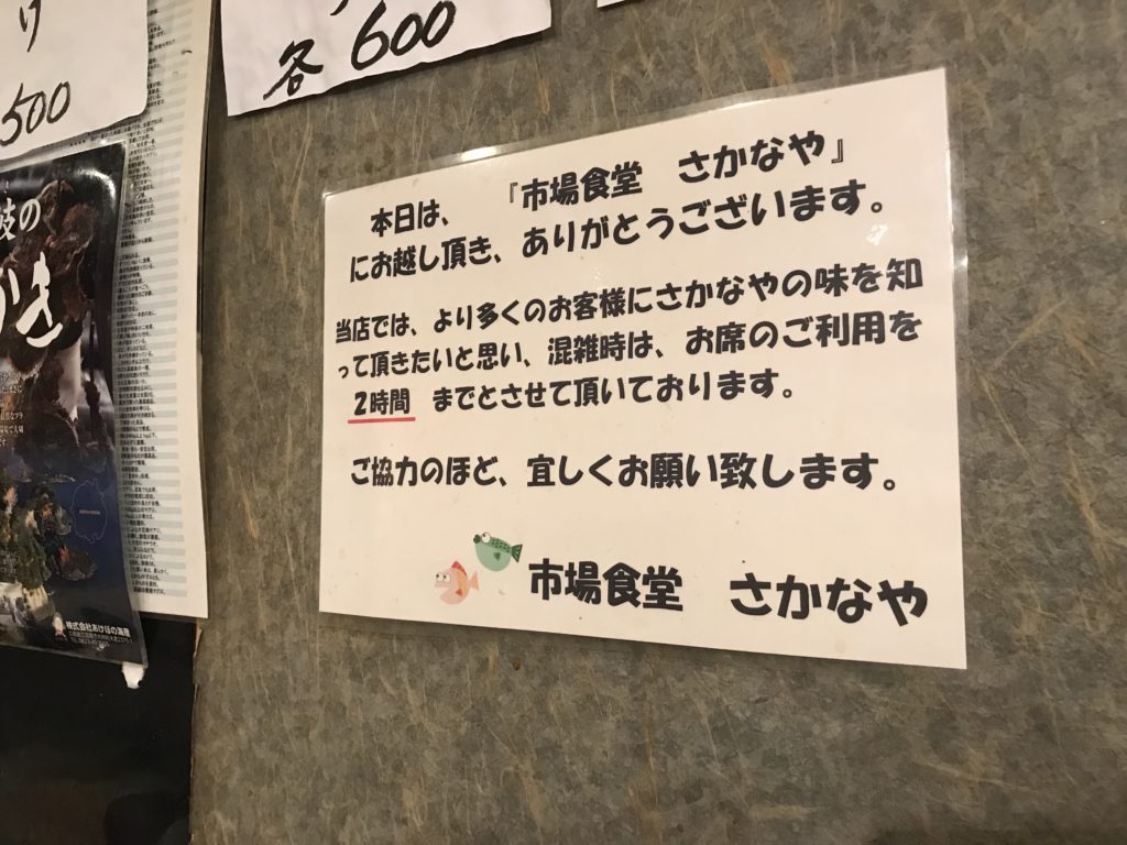 市場食堂さかなや本店の店内